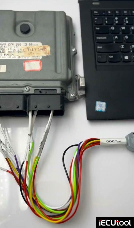 CG FC200 Read and Write Infiniti MED17.7.2 ECU on Bench