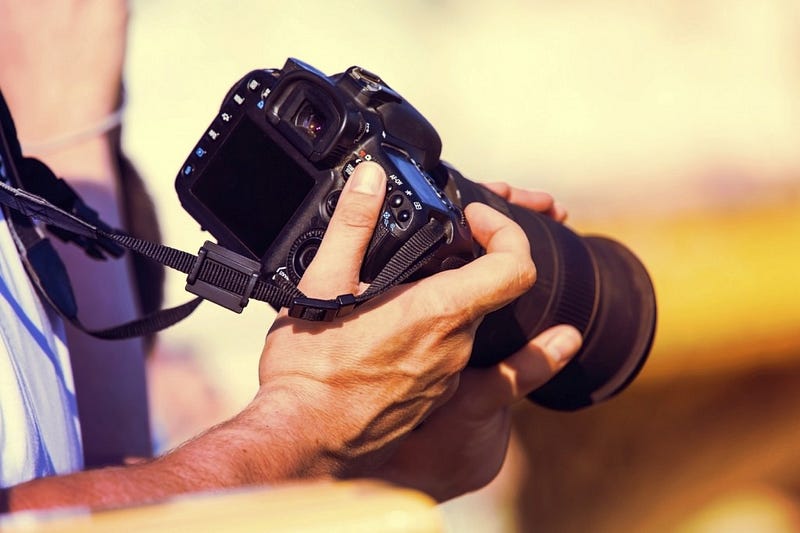 photographers on standby on outdoor event