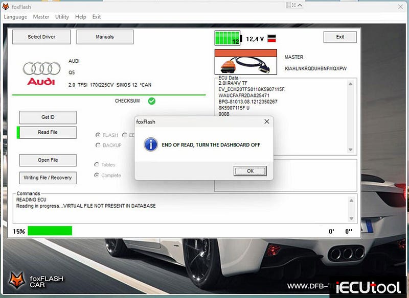 Foxflash Failed to Read Simos 12 via OBD