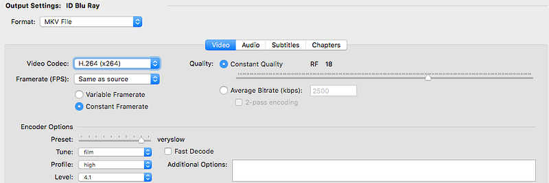 HandBrake video