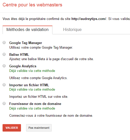 Outils Webmaster Google