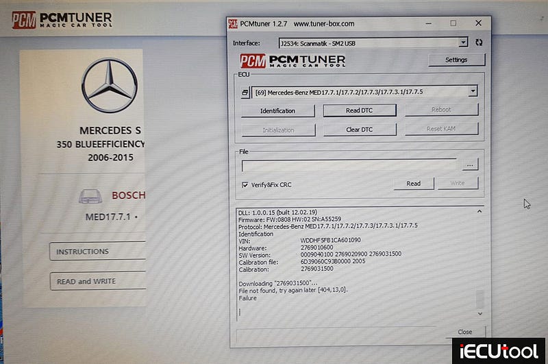 PCMTuner Failed to Read Mercedes MED17.1.1 Solution