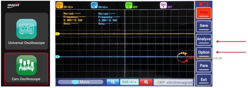 DIAGXT T80 ユーザーマニュアル_波形解析とセンサーテスト