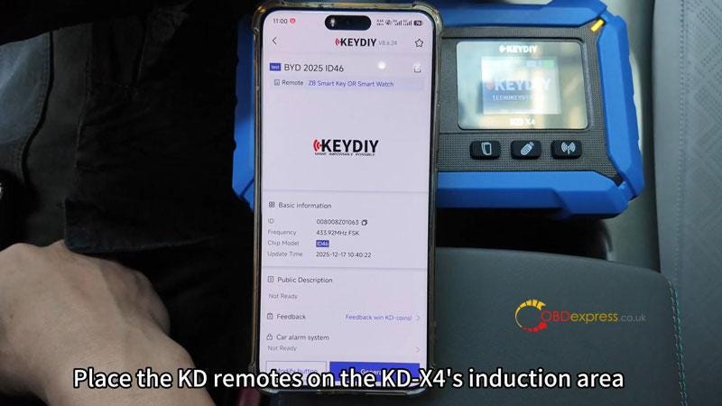 KEYDIY KD-X4を使って2025年式BYDスマートキーをプログラムする方法