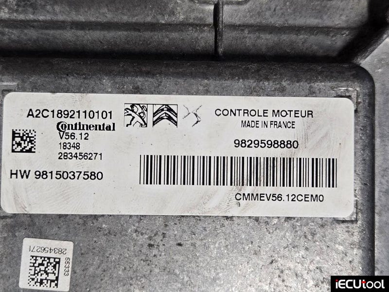 MMS Flex Read and Write PSA VD56.12 ECU in Boot