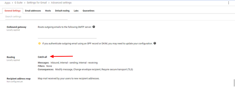 Sign up for G Suite - Macaulay Gidado - Configure Catch-all Routing