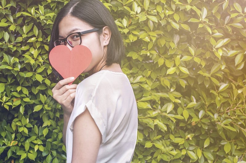 girl with a heart