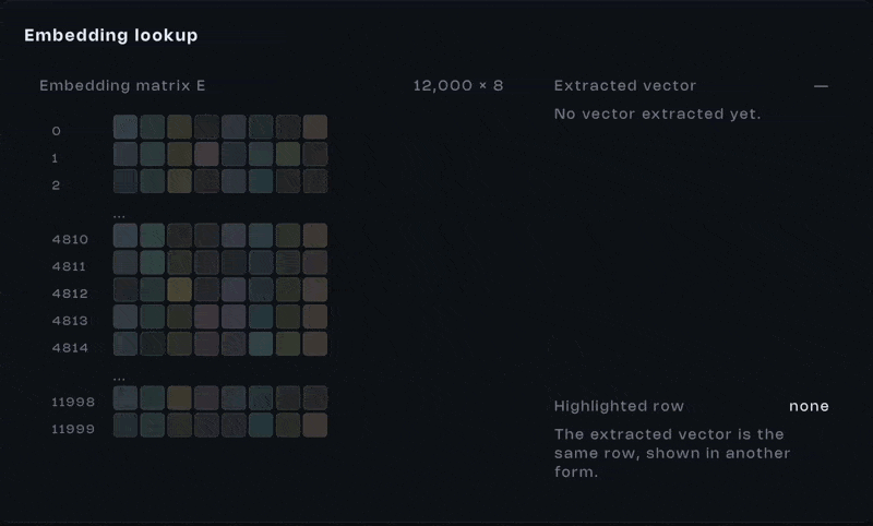 Embedding lookup