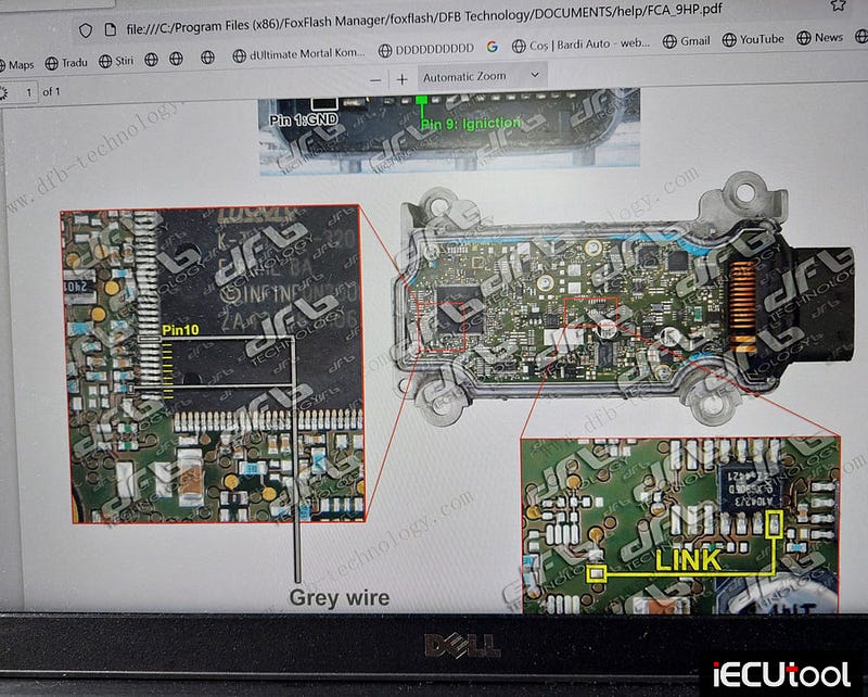 FoxFlash Read and Write Jeep Cherokee TCU 9HP in Boot