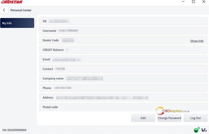 Register_Update and Change Password for OBDSTAR ECU Master