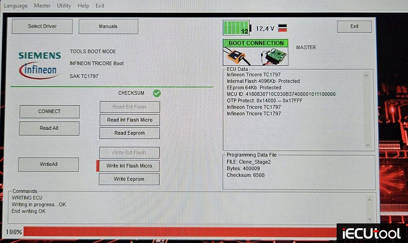 Foxflash Clone BMW EDC17C50 ECU in Boot Mode