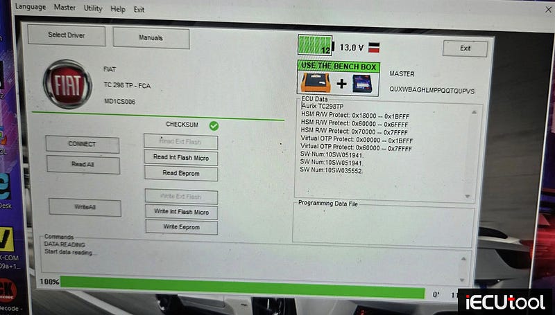 Foxflash Read and Write Fiat 2020 MD1CS006 ECU