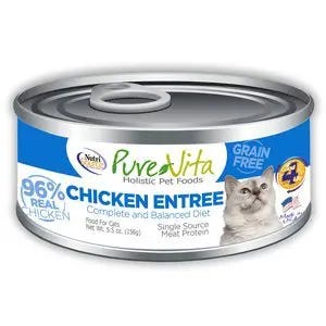 Pure Vita Grain Free Chicken & Chicken Liver Canned Cat Food