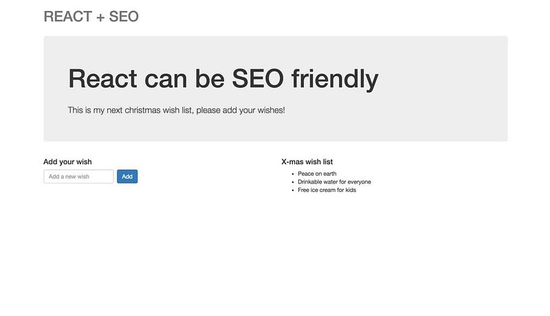 Build an SEO friendly website with #ReactJS: