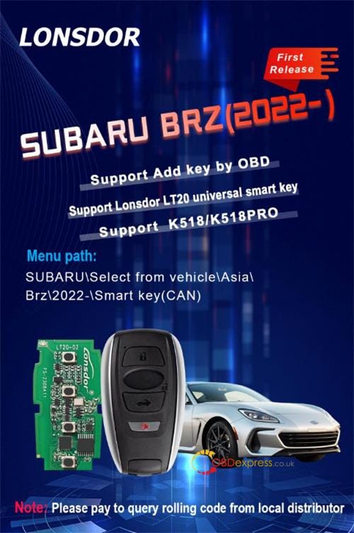 Lonsdor K518 Pro 2021年以降のトヨタ車向けPINコード計算機能