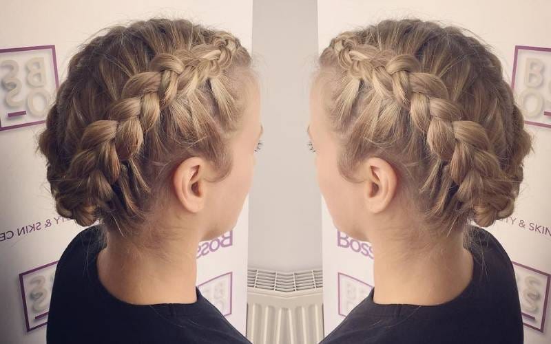 Double Dutch Braids Updo