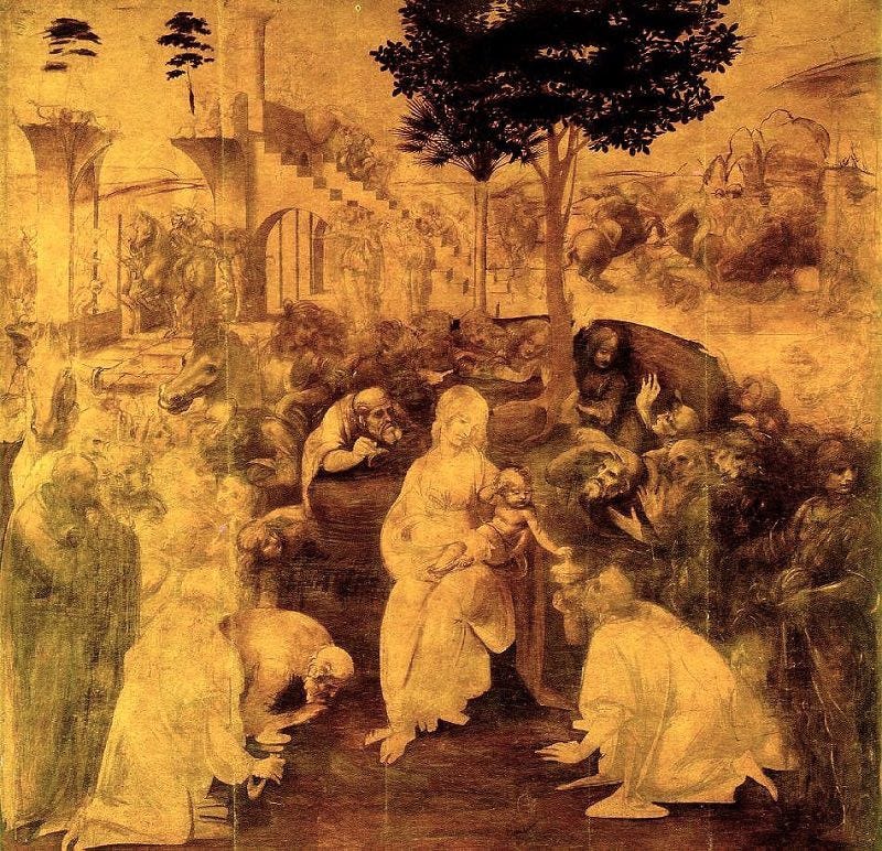 Adoração dos Magos — Leonardo Da Vinci circa 1481