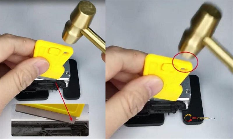 How to Disassemble BMW BCP Key by Yanhua BTOOL