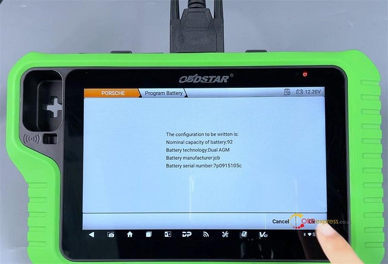 Porsche Cayenne 2018–2023 Program Battery by OBDSTAR X300 Classic G3