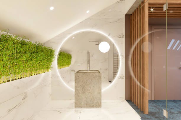 LED mirror for bathroom interior