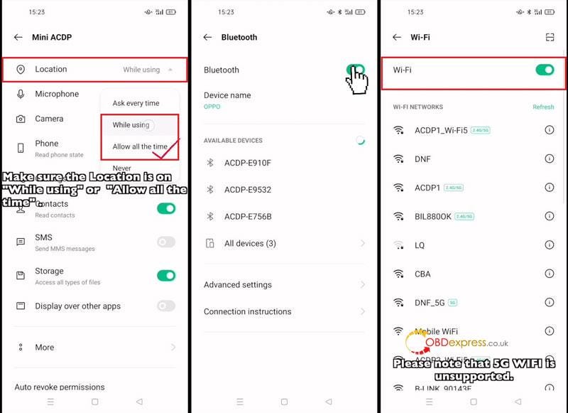 Yanhua Mini ACDP Connect to WIFI on IOS Android Phone