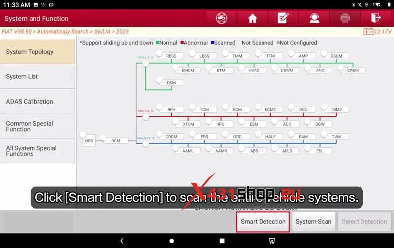 LAUNCH X431 PRO3 HD Resets GPF After Replacement on FIAT Giulia