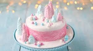 A Pink color designer bakery bake fro parties in festivals