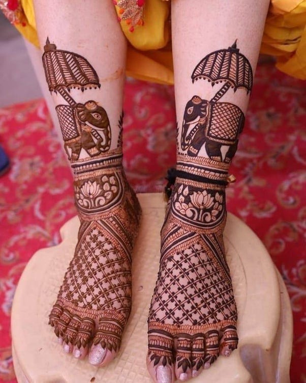 Full Foot Lotus Design -shaadidukaan