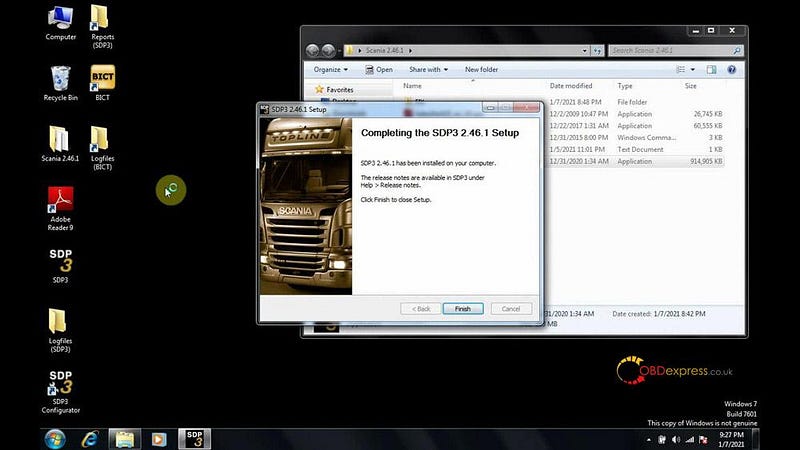 How to download and install Scania VCI3 SDP3 software version V2.46.1