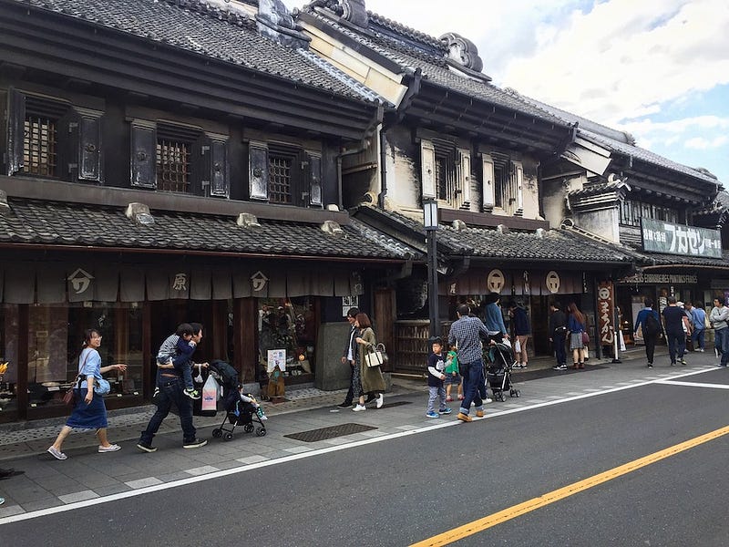 The Kurazukuri Warehouse District of Kawagoe near the Kita-in temple complex
