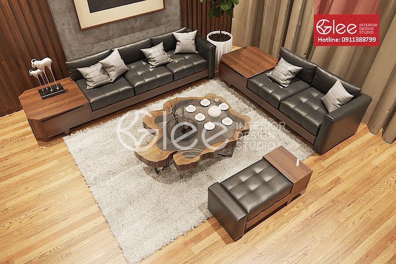 sofa gỗ óc chó đẹp nhất 2019