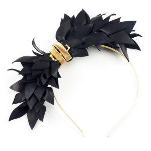 Natalie Bikicki Leather Leaf Headband | Adelaide Racing Carnival 2016 | Track Mode | race day hats | fascinators