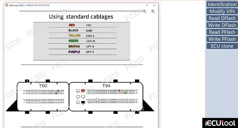 How to Read VW EDC17C54 ECU CS and PIN with CG FC200