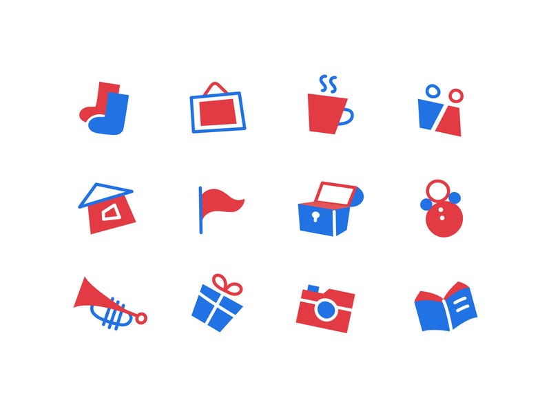 Flea market icons by Mary Kotyshova