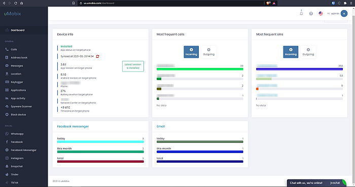 uMobix dashboard