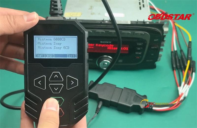 OBDSTAR MT200 Read and Change Code on Ford TMS470 NEC70F3357 Radio