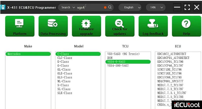 LAUNCH X431 ECU Programmer Cloning Benz VGS4 TCU