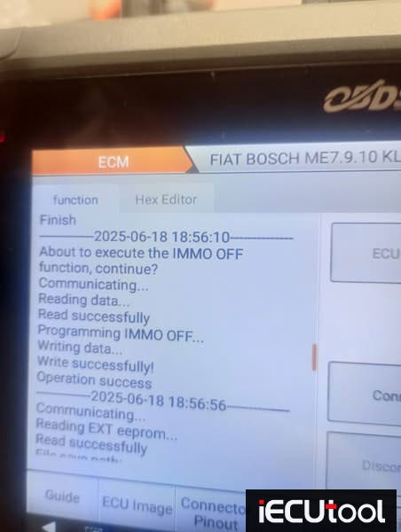 Fiat ME7.9.10 ECU IMMO OFF by OBDSTAR DC706