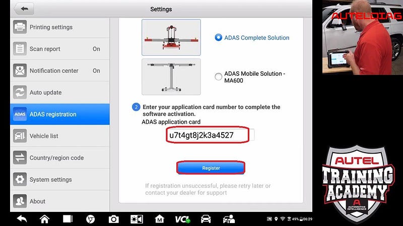 نصب و راه اندازی نسخه ADAS Autel MaxiSys Tablet ADAS