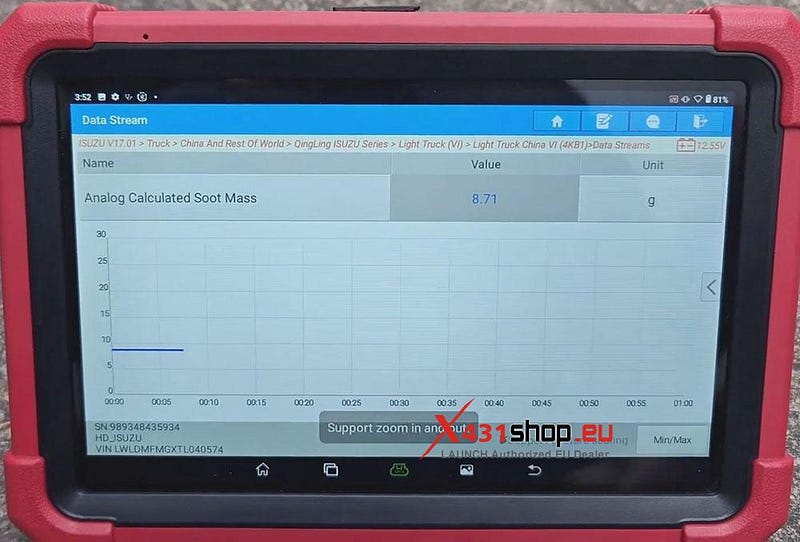 LAUNCH X431 Tool: Read Data Stream & DTCs on Isuzu Light Truck