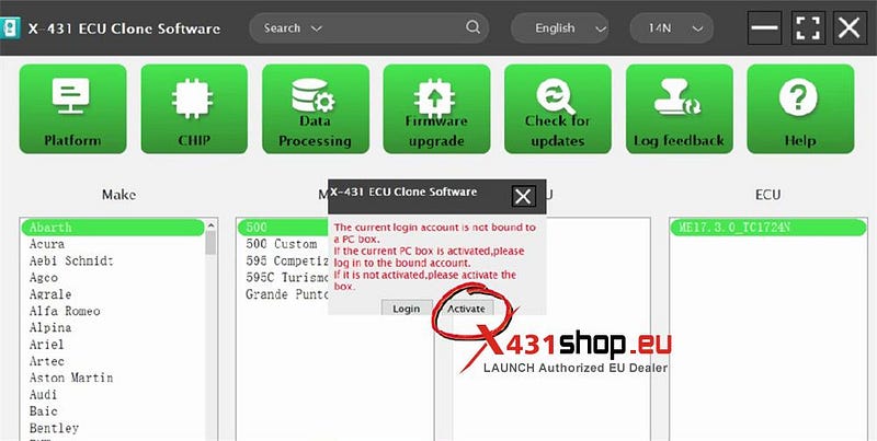 Download and activate LAUNCH X431 XPROG5 PC software
