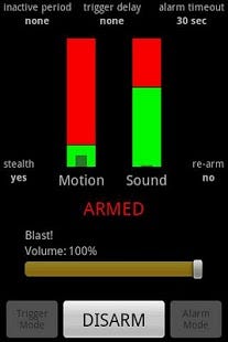 Motion & Sound Alarm Screenshot