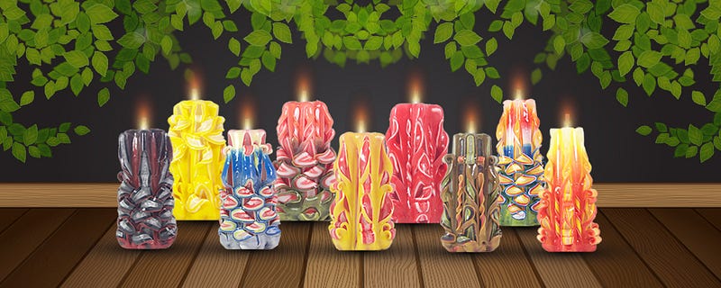carved candles Banner 3