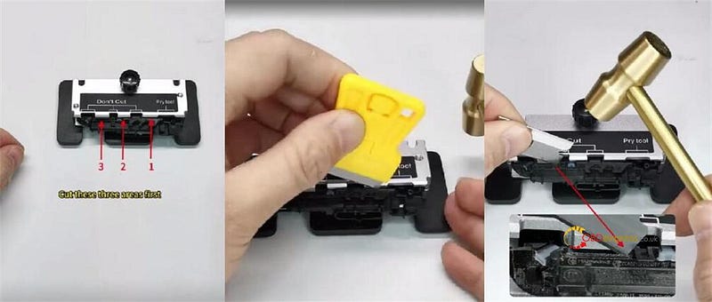 How to Disassemble BMW BCP Key by Yanhua BTOOL