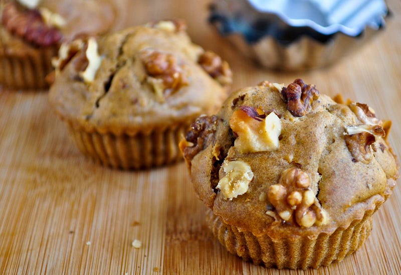 Vegan Spicy Carrot Walnut Muffins 5a