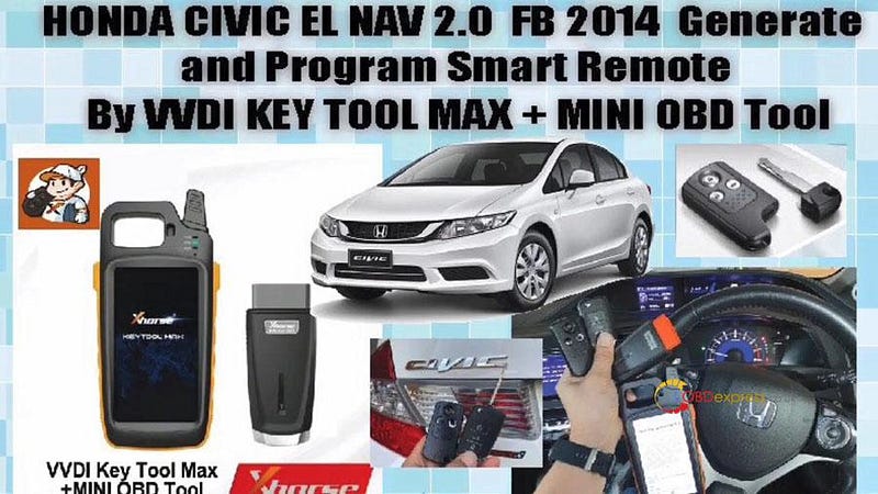 VVDI Key Tool Max + Mini OBD program Honda Civic: perfectly