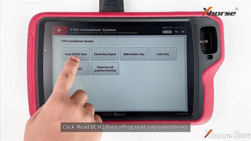 Xhorse Audi BCM2 adapter example use with VVDI Key Tool Plus