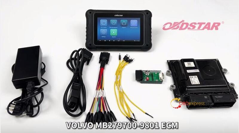 Volvo ECM خواندن، نوشتن، باز کردن قفل با OBDSTAR DC706 روی نیمکت