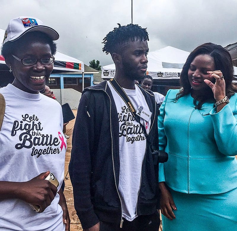 Dorothy Nyongo, Juniour Nyongo and Mrs Munya