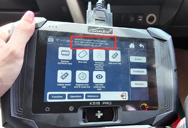 Lonsdor K518 Pro Programs 2016 Toyota RAV4 All Keys Lost